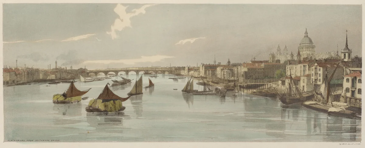 London As It Is: Blackfriars, from Southwark Bridge by Thomas Shotter Boys, book, 1842