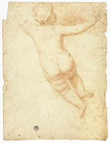 Putto from Back by John Downman, drawing, 1770-1824