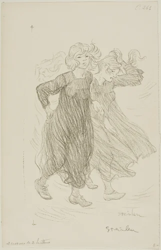 Gust of wind by Théophile Alexandre Steinlen, print, 1905