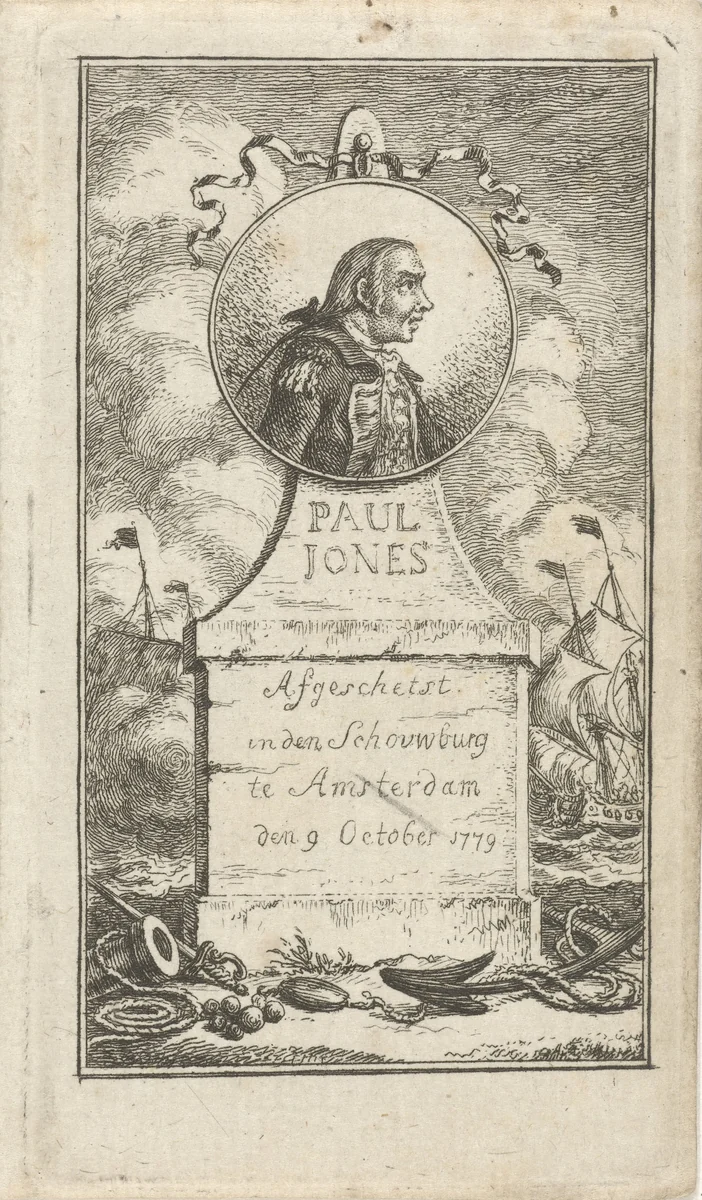 Portret van Paul Jones by Simon Fokke, print, 1779-1784