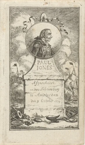 Portret van Paul Jones by Simon Fokke, print, 1779-1784