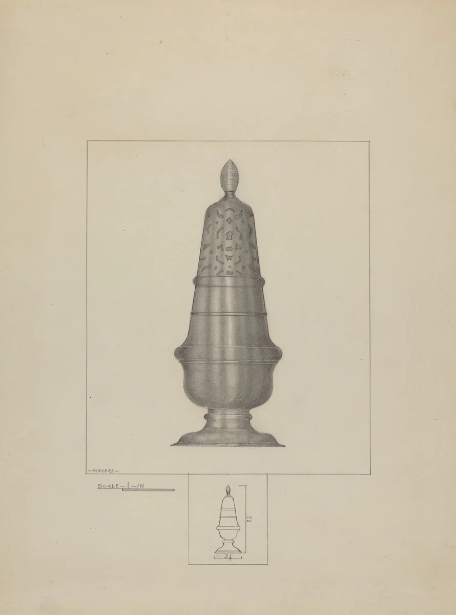 Salt Shaker by Henry Meyers, index of american design, 1936