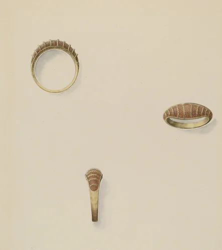 Hair Ring by John H. Tercuzzi, index of american design, 1937
