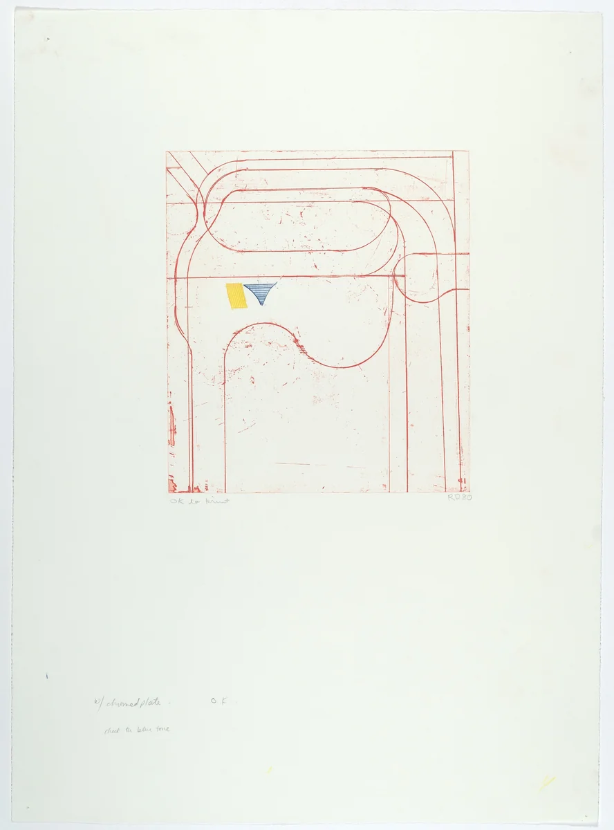 Construct (Red) by Richard Diebenkorn, print, 1980
