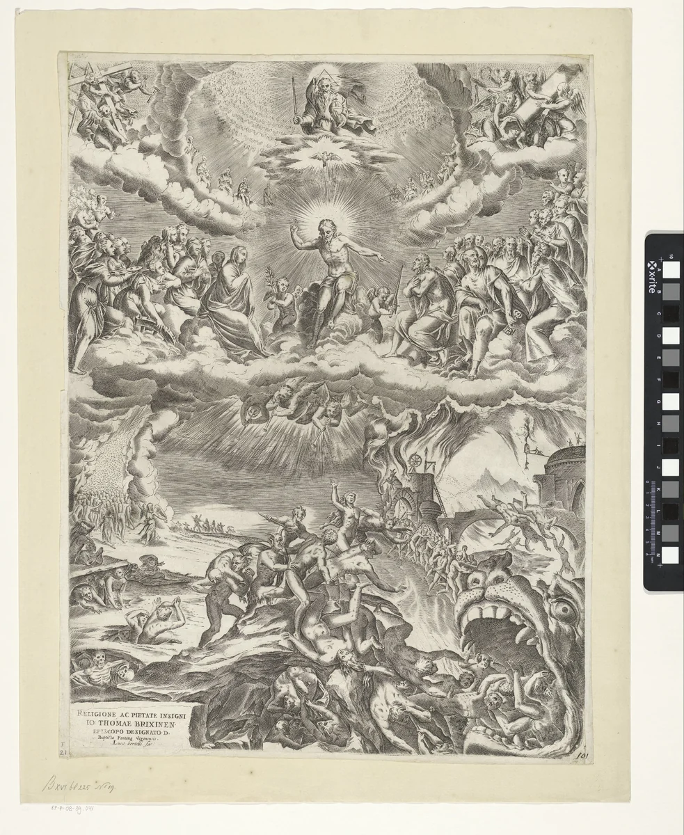 Het Laatste Oordeel by Unknown, print, 1535-1587