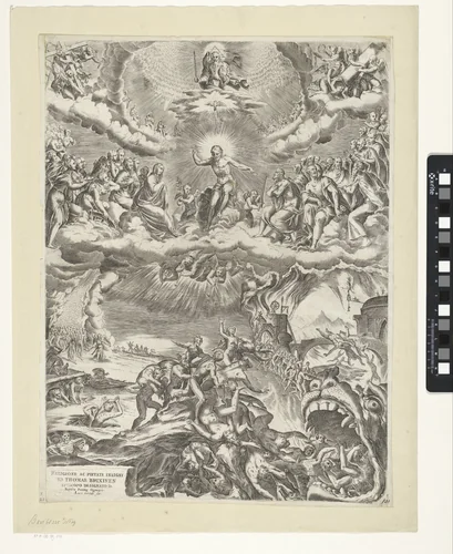 Het Laatste Oordeel by Unknown, print, 1535-1587