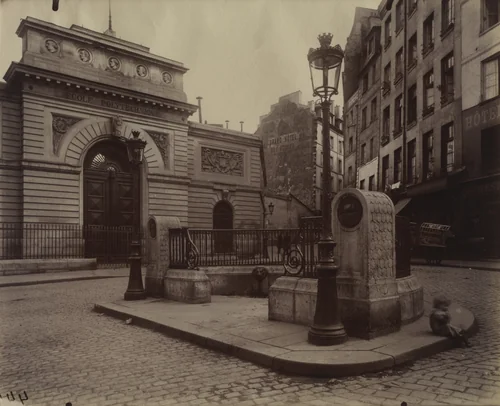 Fountain of the L'École Polytechnique by Eugène Atget, photograph, 1902