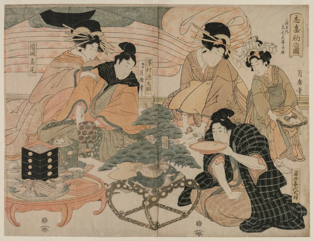 Picture of the First Visit to the Pleasure Quarters by Kitagawa Tsukimaro, print, 1804-1807
