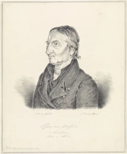 Portret van Johan van Dissel by Abram van der Horn, drawing, 1825-1850