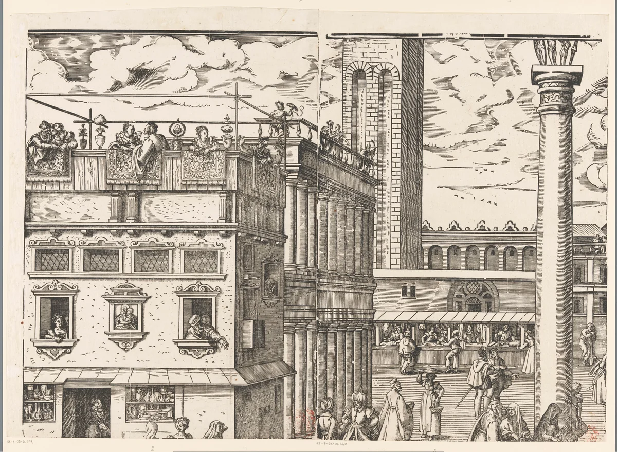 Festa della Sensa (tweede gedeelte) by Jost Amman, print, 1679