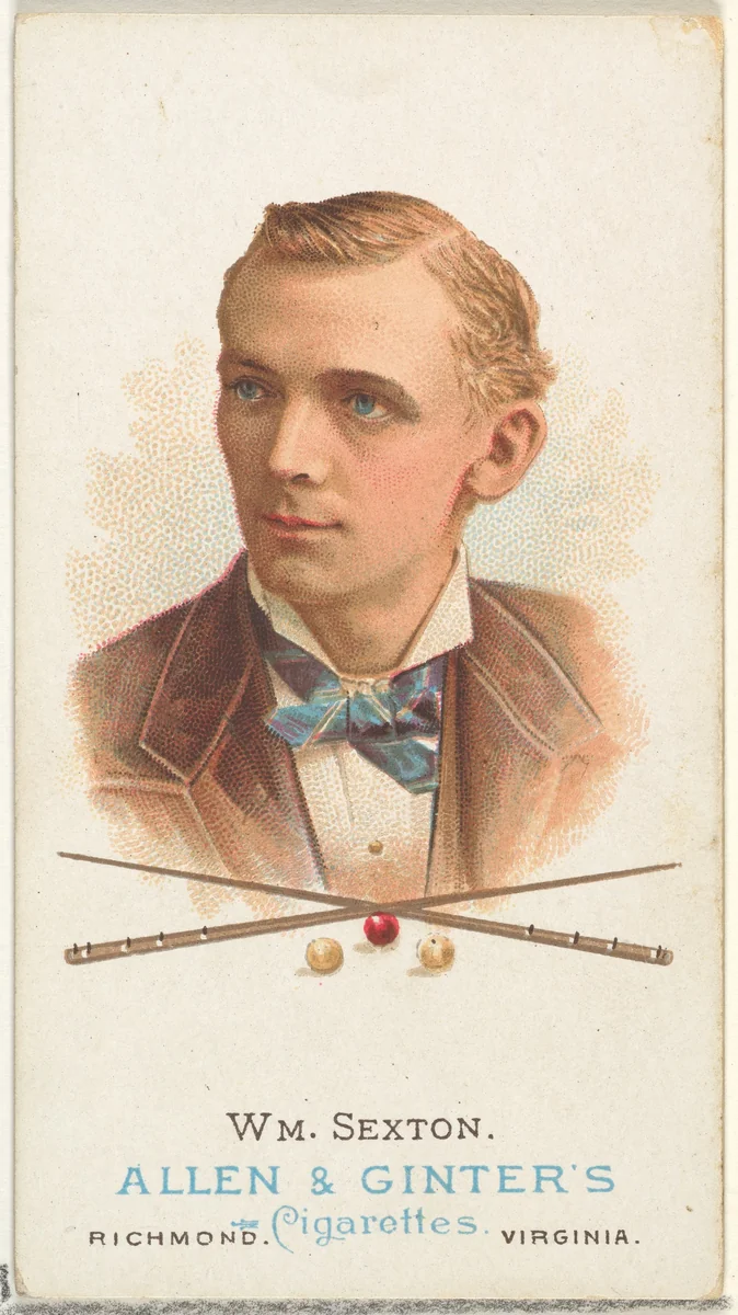 William Sexton, Billiard Player, from World's Champions, Series 1 (N28) for Allen & Ginter Cigarettes by Allen & Ginter, print, 1887