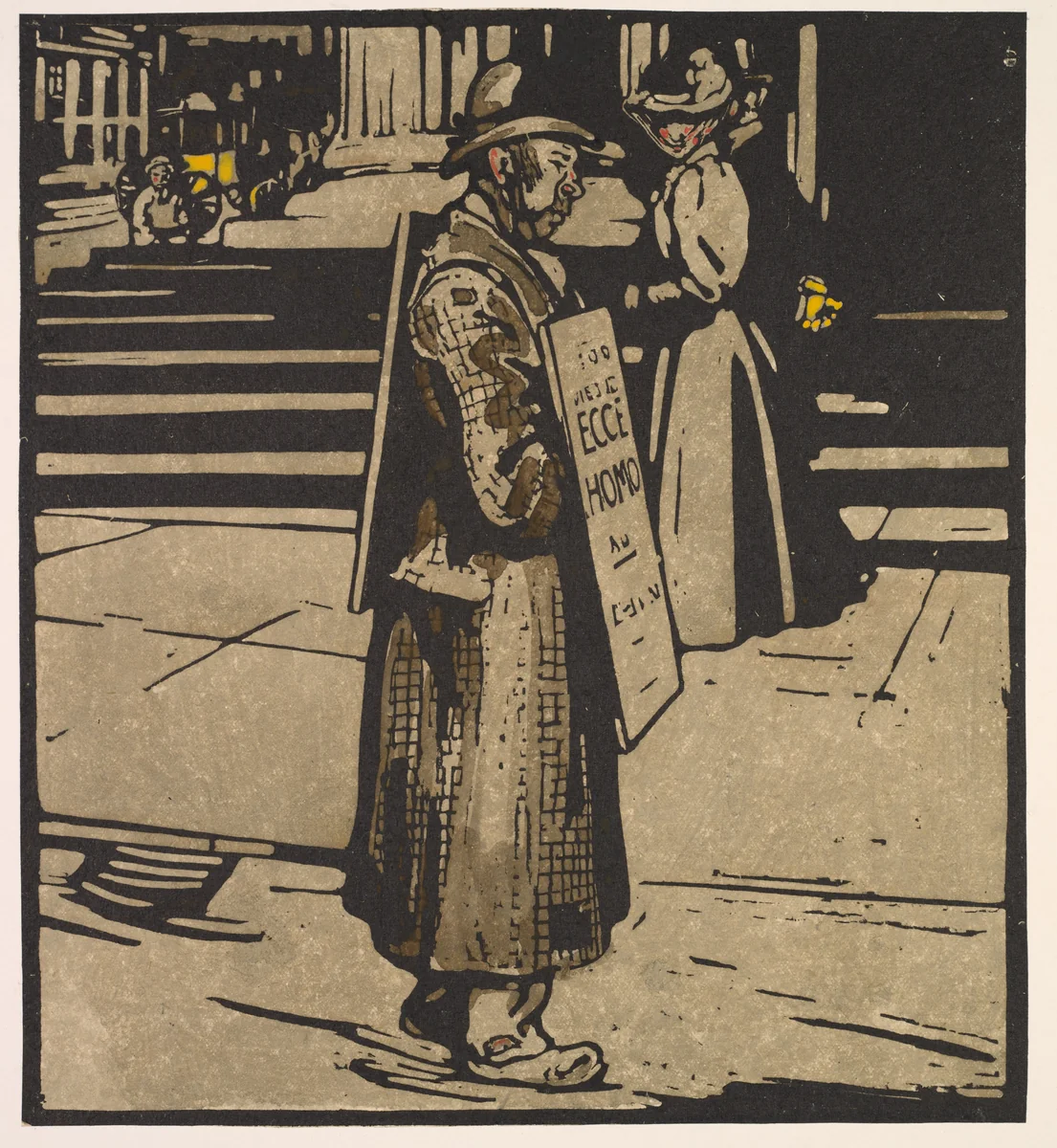 London Types: Sandwich-Man by William Nicholson, print, 1898