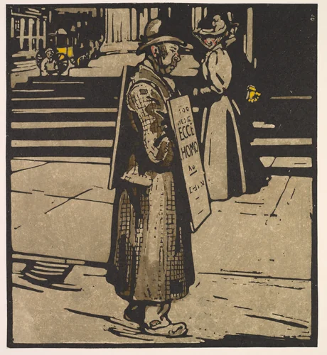 London Types: Sandwich-Man by William Nicholson, print, 1898