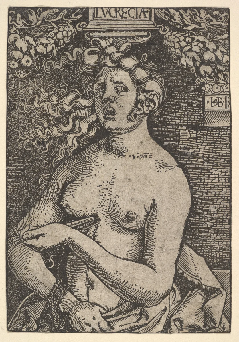 Lucretia by Hans Baldung, print, 1514-1524
