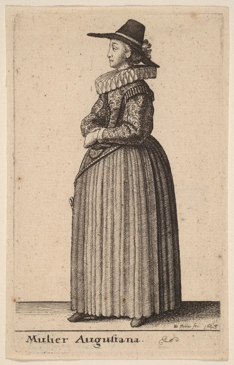 Mulier Augustana by Wenceslaus Hollar, print, 1643