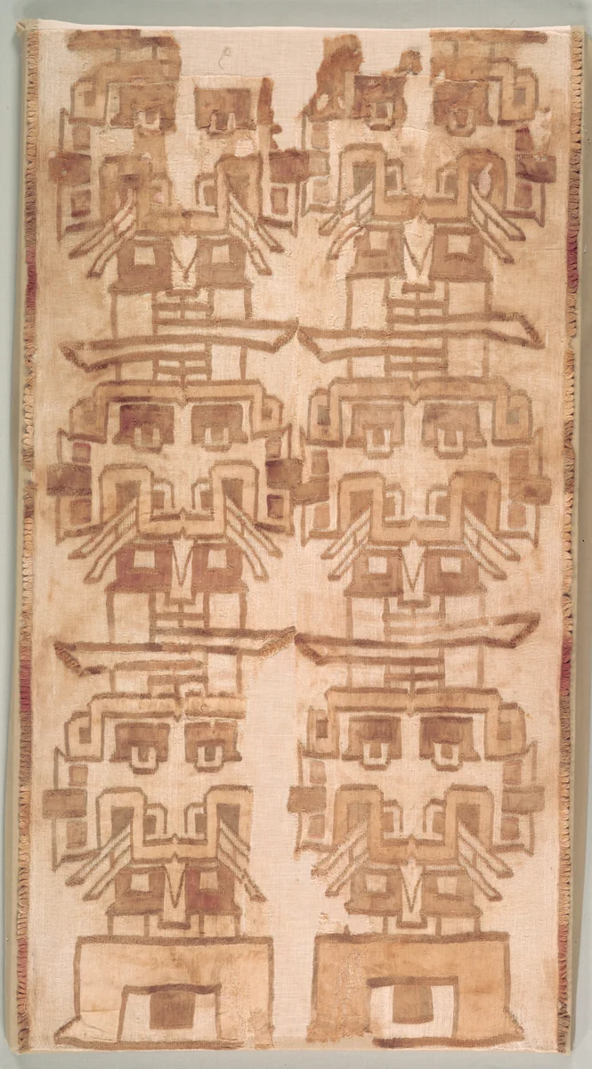 Two Textile Fragment with Fanged Heads by Unknown, textile, -500--200