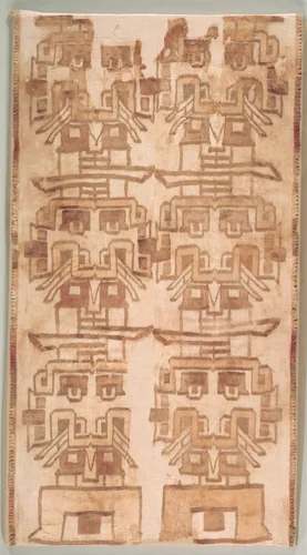 Two Textile Fragment with Fanged Heads by Unknown, textile, -500--200