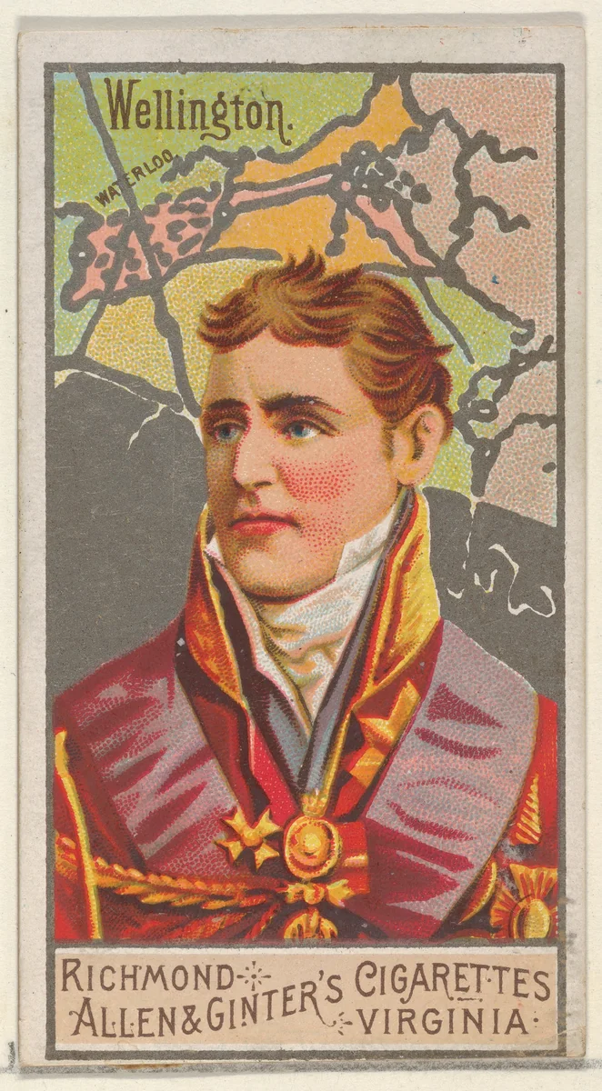 Arthur Wellesley, 1st Duke of Wellington, from the Great Generals series (N15) for Allen & Ginter Cigarettes Brands by Allen & Ginter, print, 1888