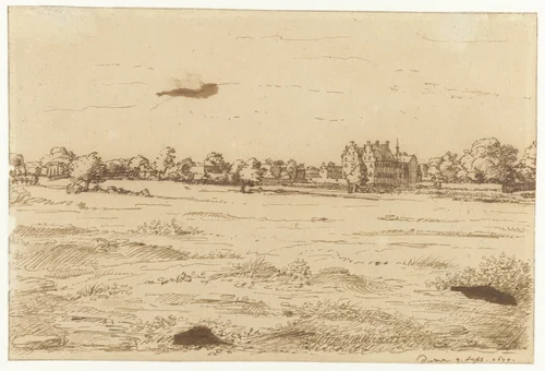 Jachtslot te Dieren by Constantijn Huygens, drawing, 1679