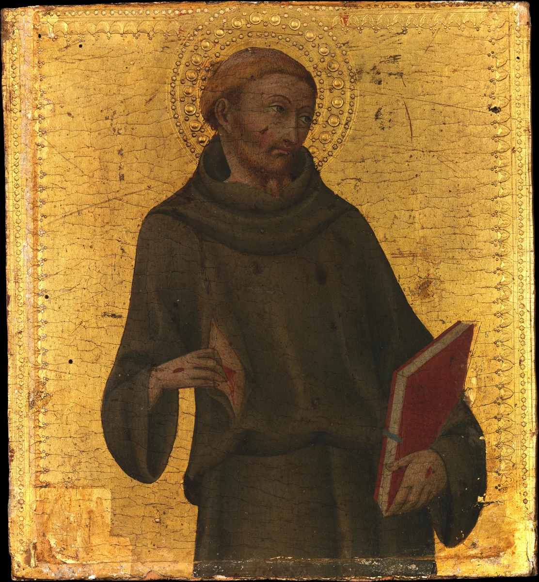 Saint Francis by Sano di Pietro, painting, 1450-1459