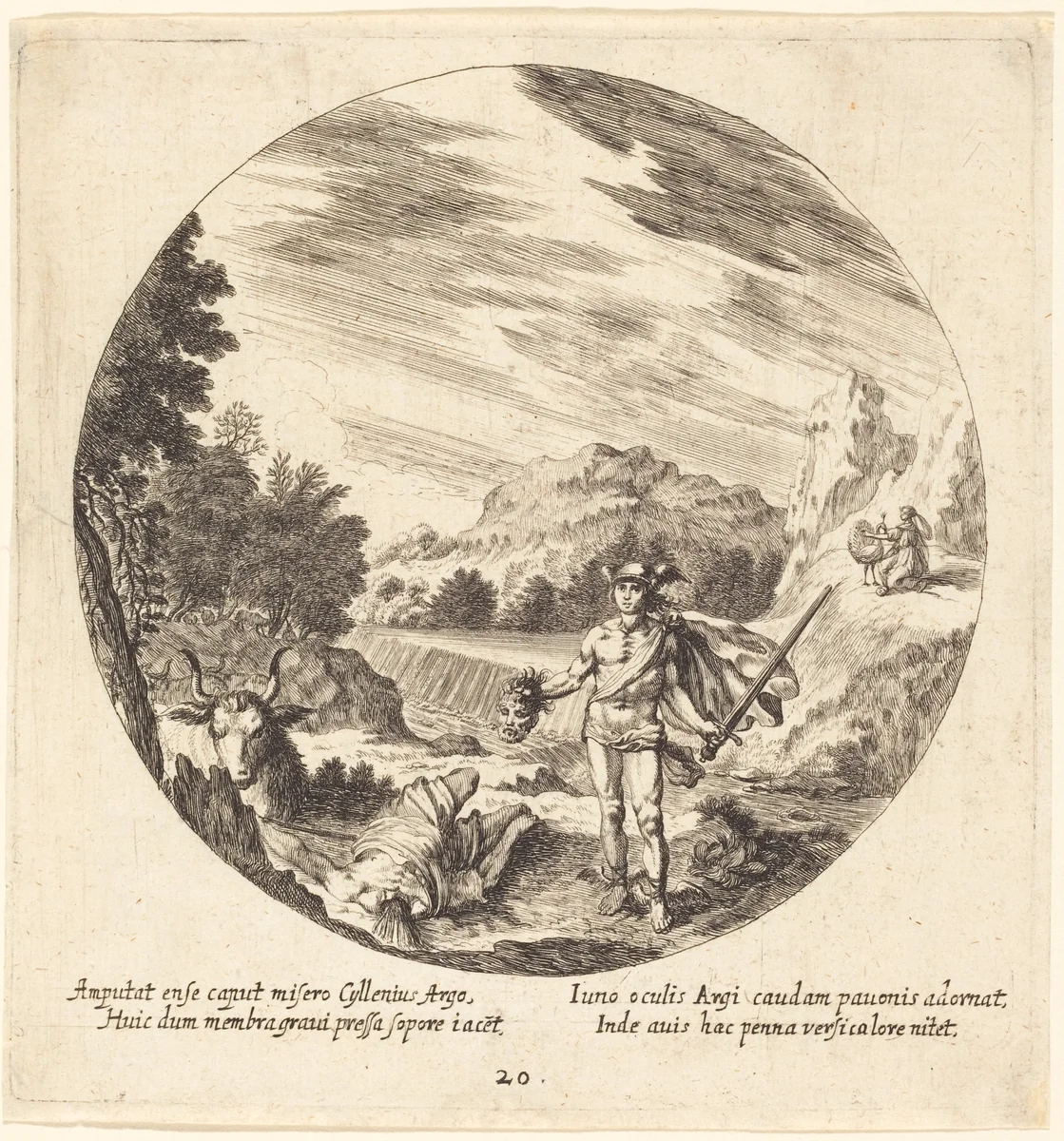 Mercury Killing Argus by Georg Andreas Wolfgang, portfolio, 1631-1716