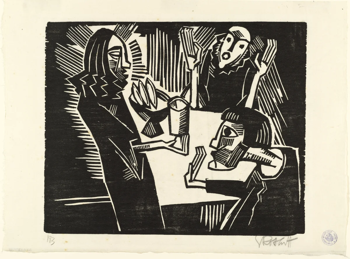 Emmaus by Karl Schmidt-Rottluff, print, 1918