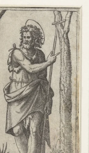 Johannes de Doper by Marcantonio Raimondi, print, 1500-1527