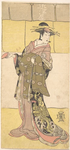 The Actor Segawa Kikunojō as a Courtesan of the Ōmiya Brothel by Katsukawa Shunshô (勝川春章), print, 1776-1796