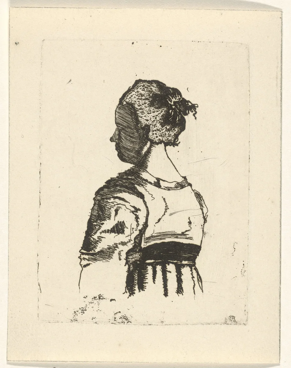 Buste van een vrouw by Gerrit Lamberts, print, 1810-1850