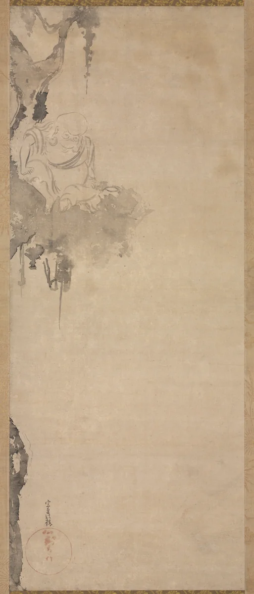 The Bird's Nest Patriarch by Tawaraya Sōtatsu (俵屋宗達), painting, 1600-1640