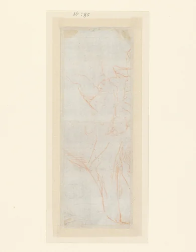 Schetsen van het hoofd van een vrouw en een putto, of een Madonna by Giulio Carpioni, drawing, 1621-1674