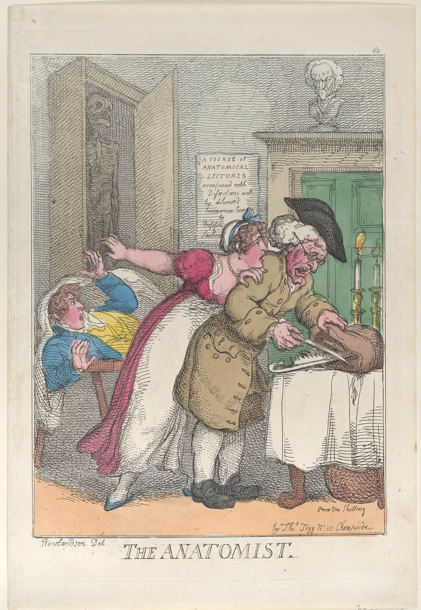 The Anatomist by Thomas Rowlandson, print, 1811