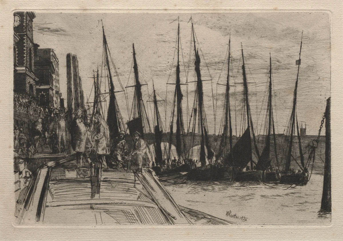 Billingsgate by James McNeill Whistler, print, 1859