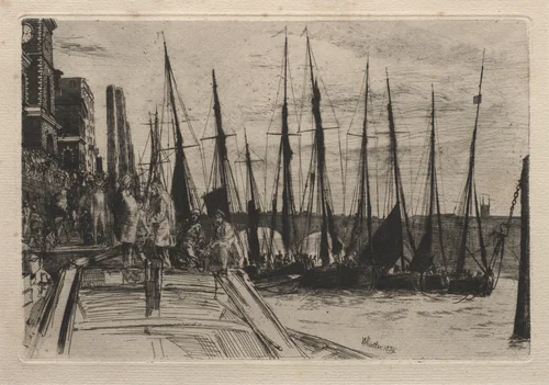 Billingsgate by James McNeill Whistler, print, 1859