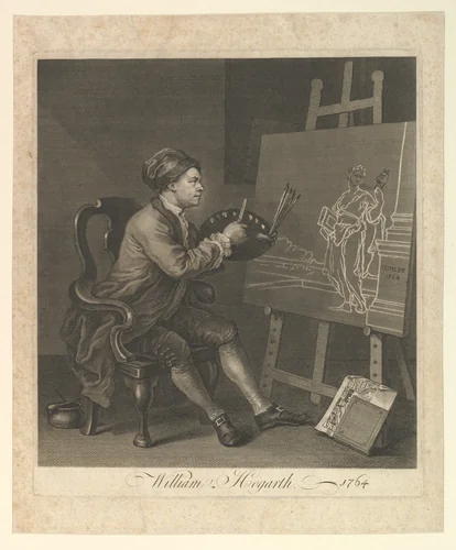 William Hogarth, Serjeant Painter to His Majesty by William Hogarth, print, 1764