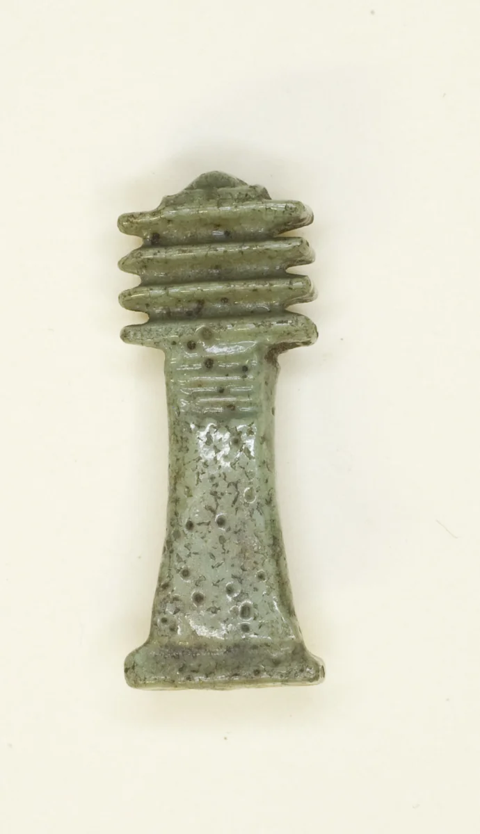 Amulet of a Djed Pillar by Egyptian, metalwork, -664--332