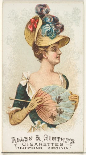 Plate 25, from the Fans of the Period series (N7) for Allen & Ginter Cigarettes Brands by Allen & Ginter, print, 1889