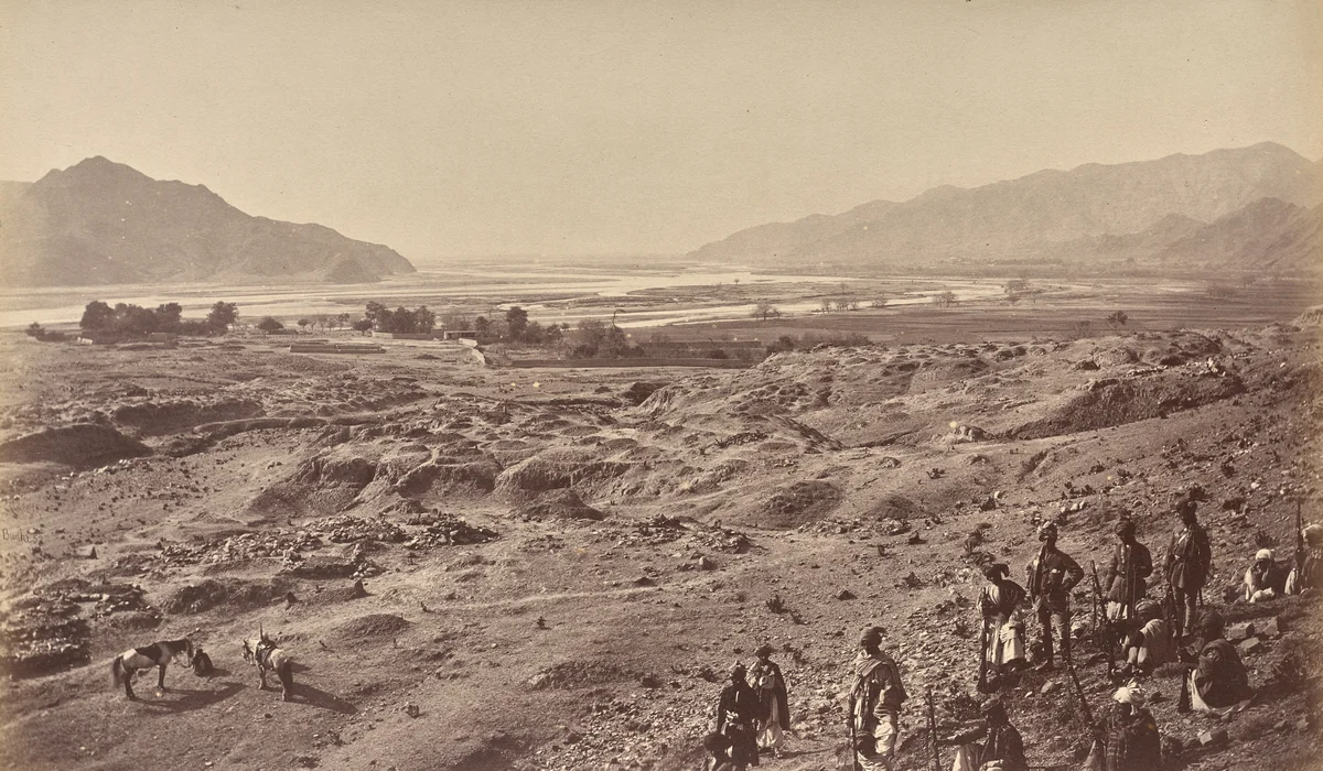 River Gorge Above Lalpura by John Burke, photograph, 1878-1880