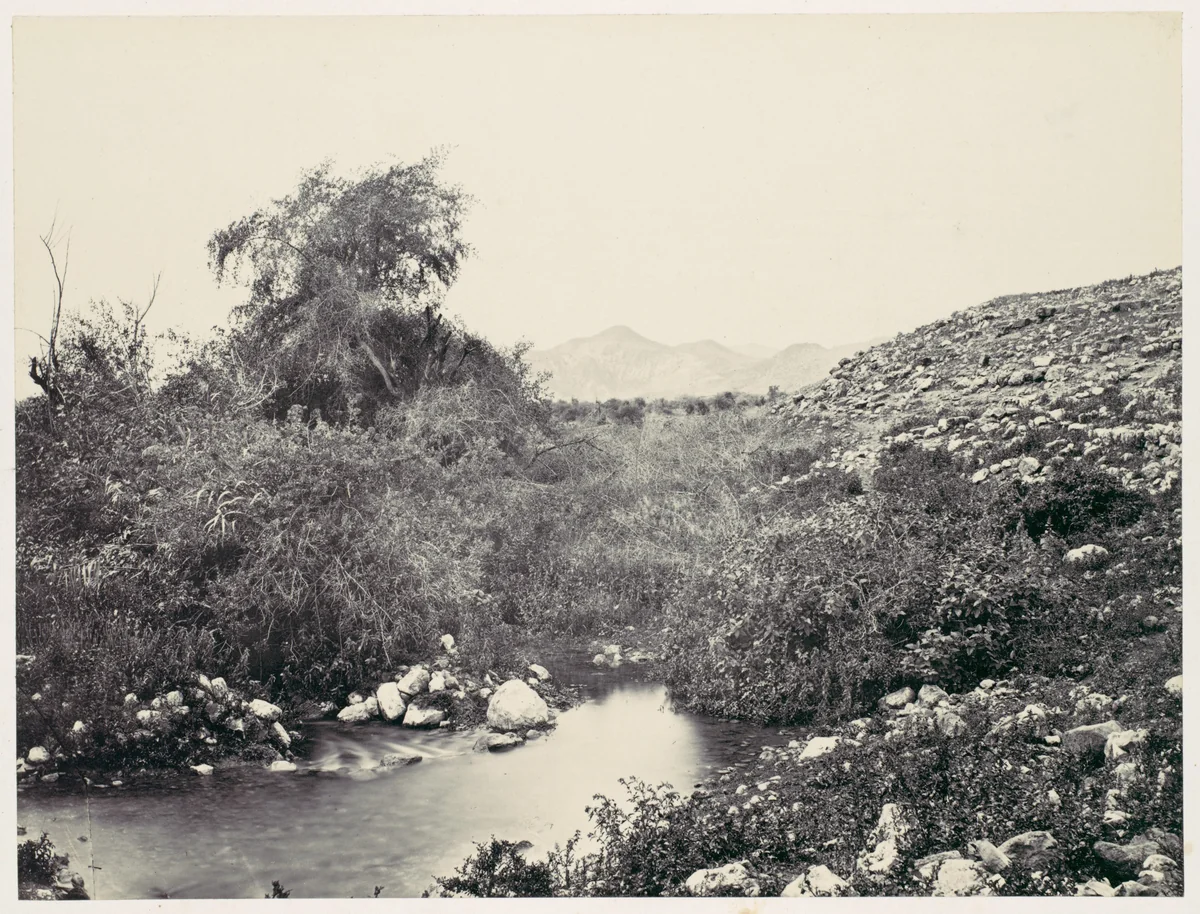 The Fountain of Jerico and Probable Site of the City by Francis Frith, photograph, 1855-1859