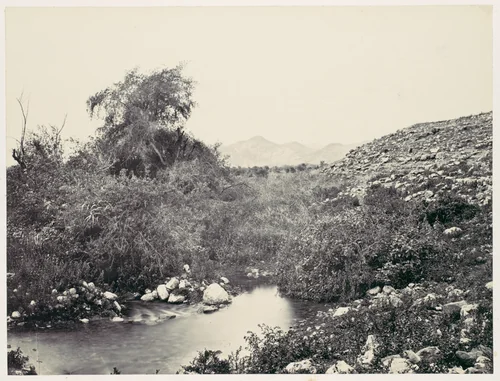 The Fountain of Jerico and Probable Site of the City by Francis Frith, photograph, 1855-1859