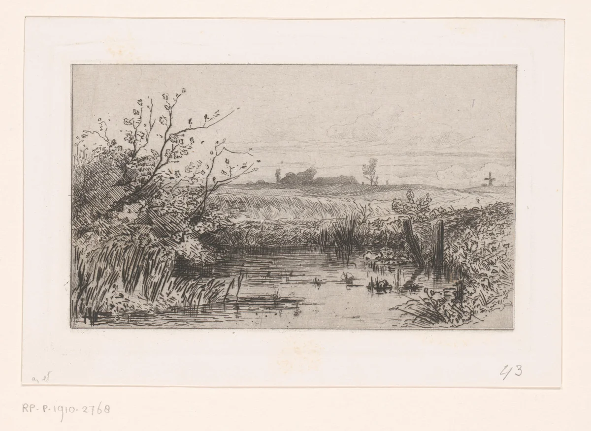 Landschap bij Kalmthout by Carel Nicolaas Storm van 's-Gravesande, print, 1872