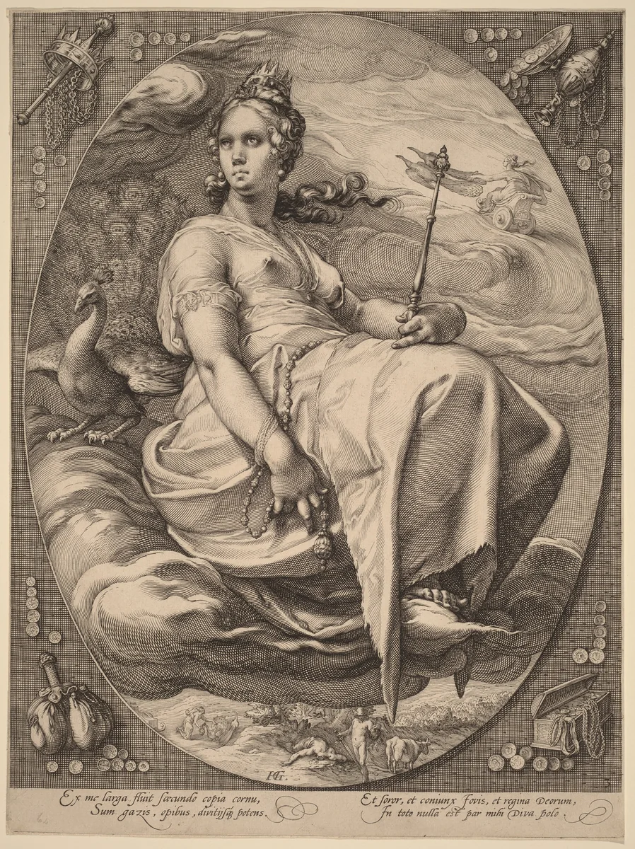 Juno by Hendrick Goltzius, print, 1596