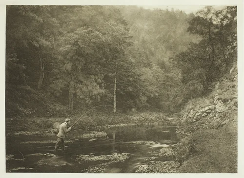 In Dove Dale. "Habet!" by Peter Henry Emerson, print, 1880-1888