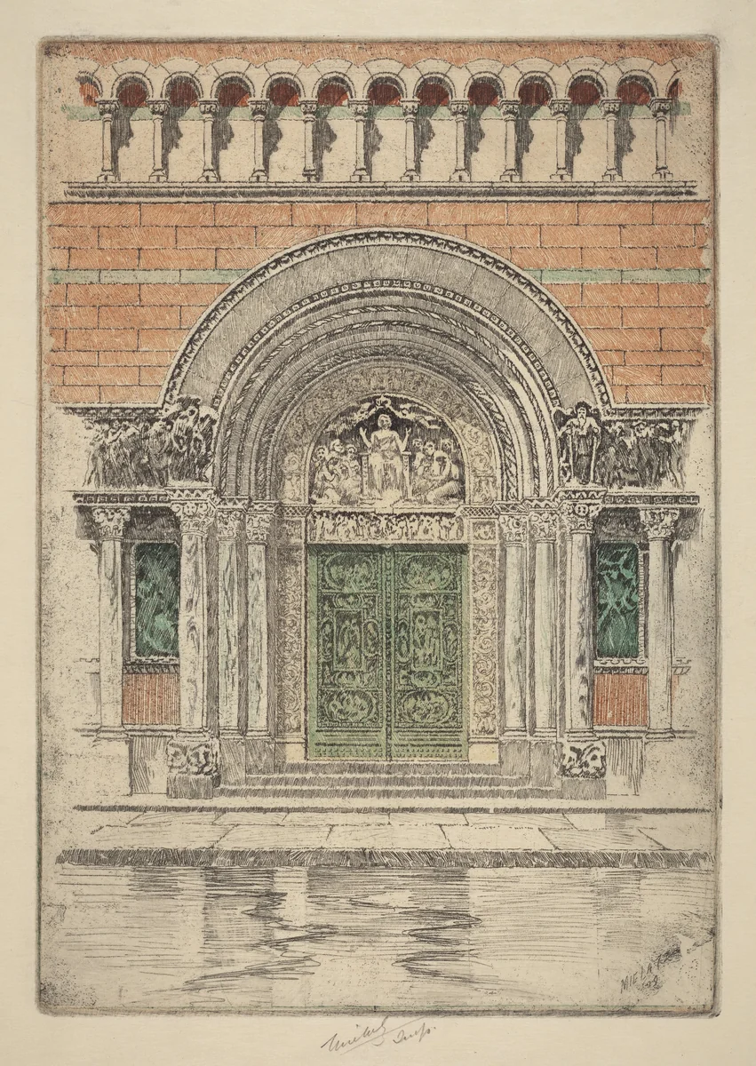 The Door, St. Bartholomew's by Charles Frederick William Mielatz, print, 1909