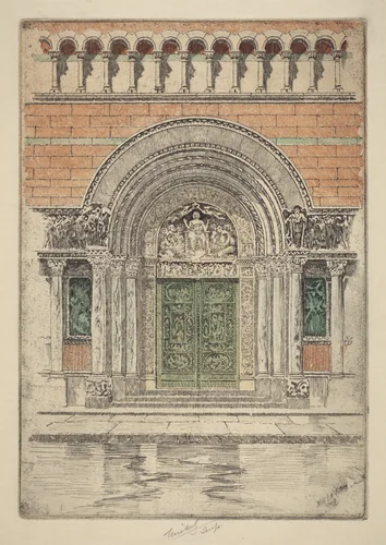 The Door, St. Bartholomew's by Charles Frederick William Mielatz, print, 1909