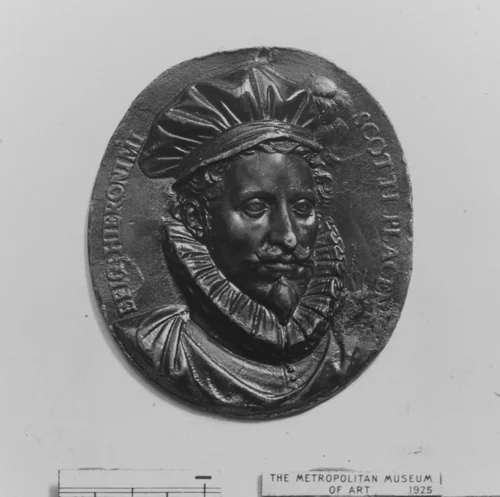 Hieronymus Scotti, Magician and Alchemist by Antonio Abondio, metalwork, 1580
