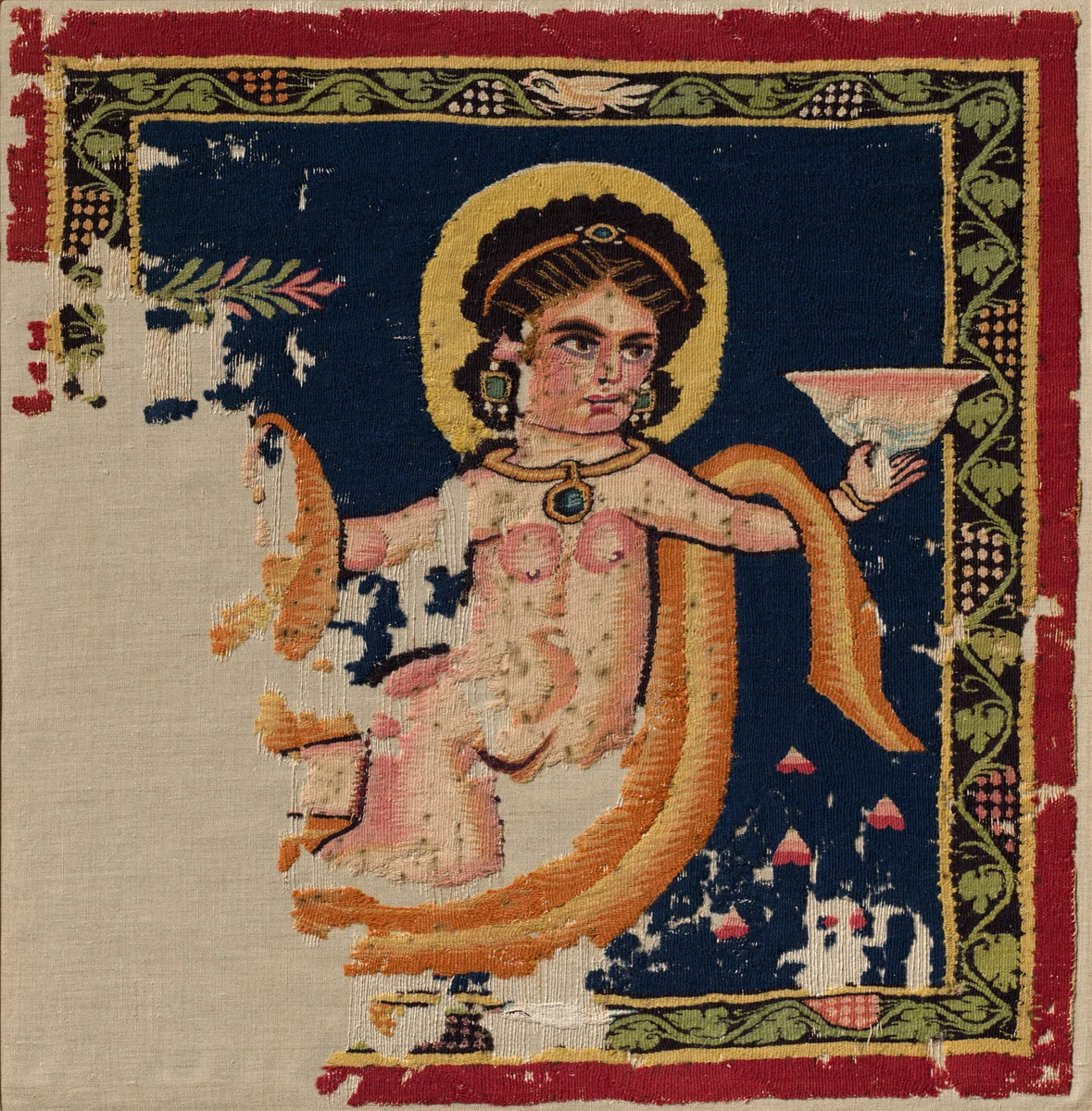 Nereid (Sea-Nymph) from a Hanging by Unknown, textile, 375-499