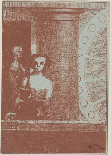 Cover/Frontispiece: verso of the second page, from To Edgar Poe by Odilon Redon, print, 1882
