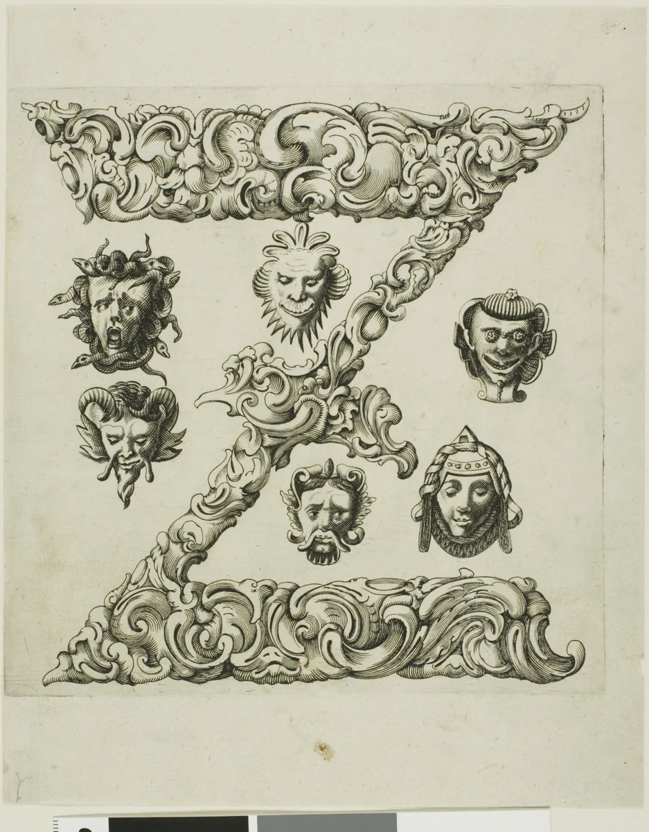Letter Z by Peter Aubry, print, 1630