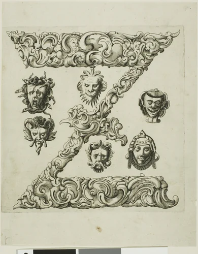 Letter Z by Peter Aubry, print, 1630